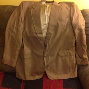 HAGGAR BROWN HERRINGBONE SPORTS JACKET 48L